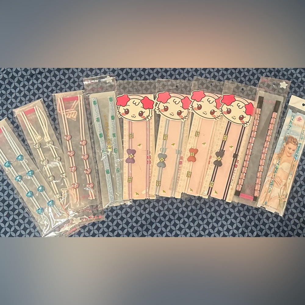 Decorative Rhinestone Replacement Bra Strap Bundle Of 10 Sets